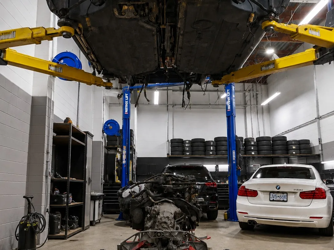 Car on the lift