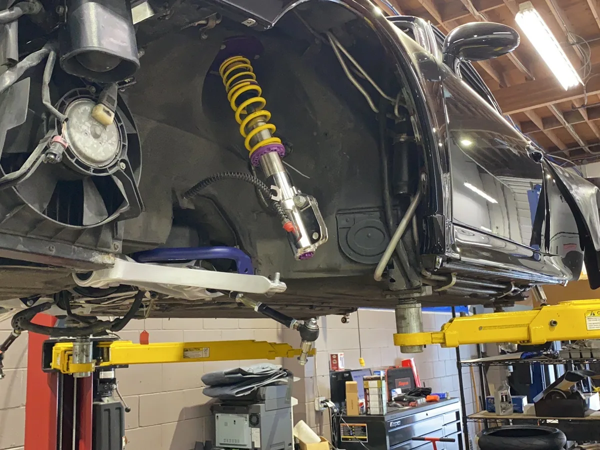 Coilover suspension install