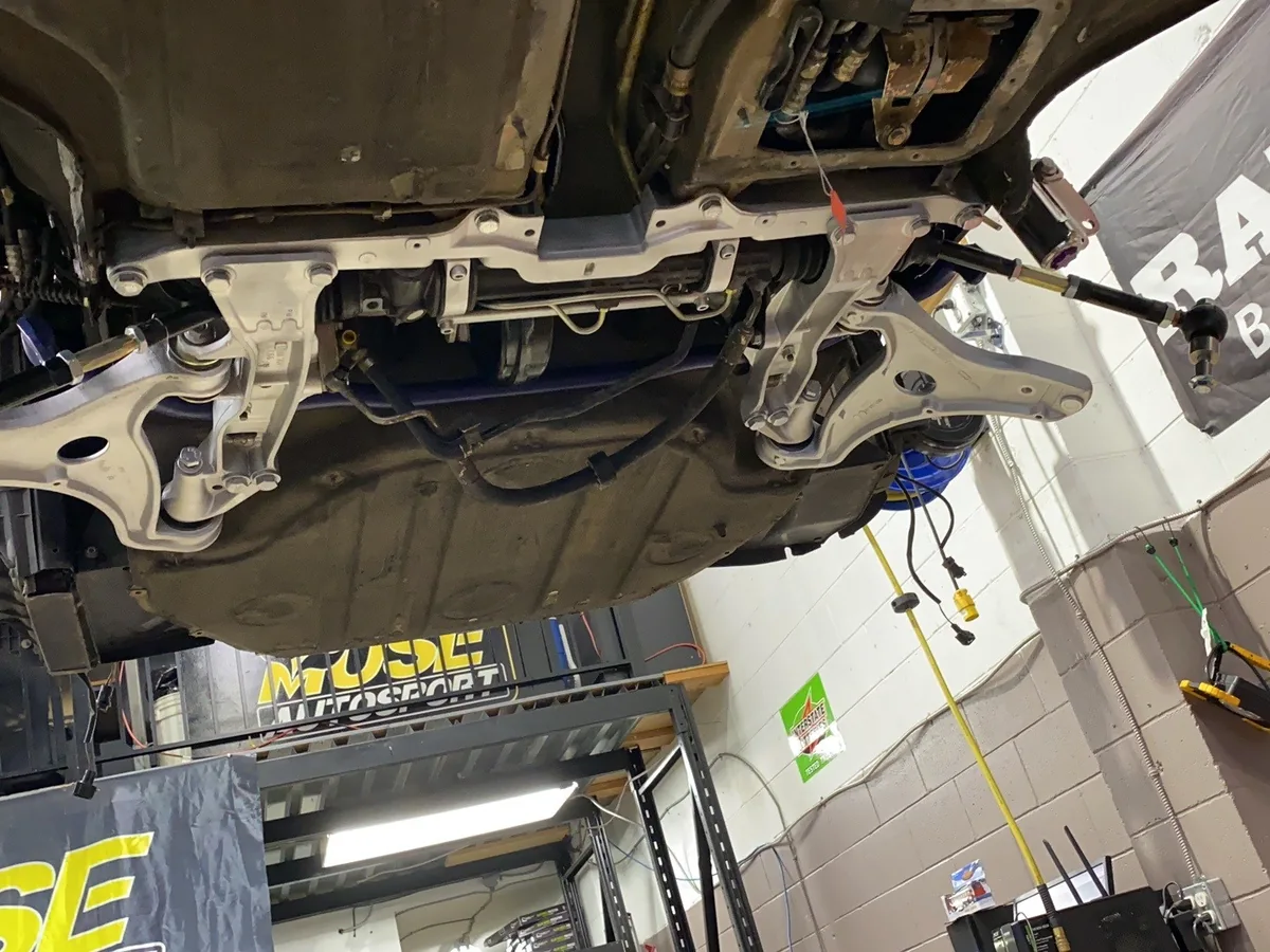 Underbody work on the lift