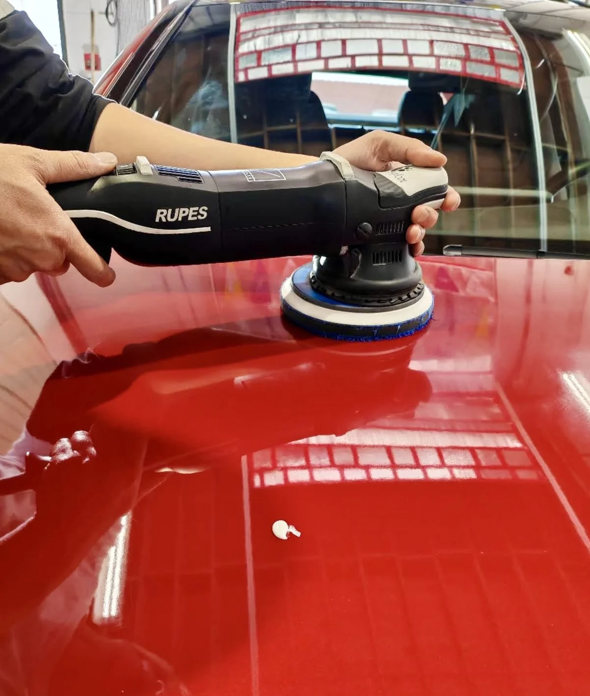 Machine polishing — Paint correction in progress
